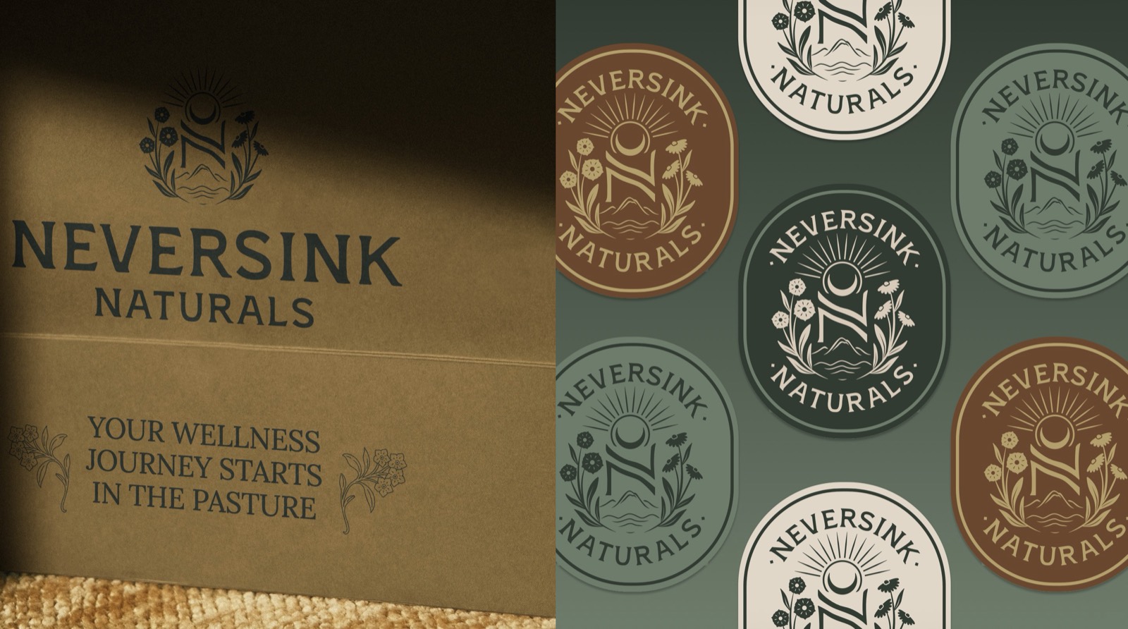Neversink Naturals brand identity